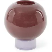 Fyrklövern Mari vaas glas puce/orchid hush - Ø20xh21cm