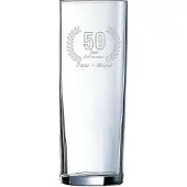 Arcoroc Gegraveerde Longdrinkglas 31cl Papa + mama 50 jaar getrouwd
