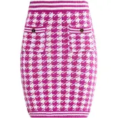 Faina Rok 'Koosh' fuchsia / zwart / wit