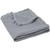 Jollein Baby Deken Wieg 75x100cm Muslin Fringe - Storm Grey