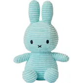 Nijntje Corduroy knuffel turquoise - 23 cm