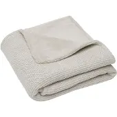 Jollein Ledikantlaken Deken Ledikant Basic Knit Nougat/Fleece-100 x 150 cm (Ledikantlaken)