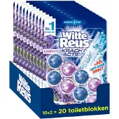 Witte Reus Kracht Actief Lavendel Toiletblok 100g - WC blokjes - Voordeelverpakking - 2x10 stuks