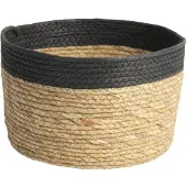 Gusta Jute opbergmand ø30x18cm zwart