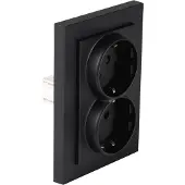 Q-Link Stopcontact | | S-Line (Inbouw, Randaarde, Zwart)