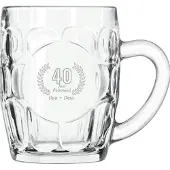 Libbey Gegraveerde Bierpul 55cl Opa + Oma 40 jaar getrouwd