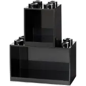 LEGO - Wandschap Brick 4 en 8 - Polypropyleen - Zwart