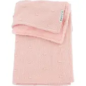 Meyco Deken Wieg Mini Knots Teddy Soft Pink