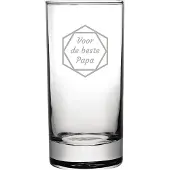 Fusion Gegraveerde longdrinkglas 28,5cl voor de beste Papa in hexagon
