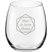 Royal Leerdam Gegraveerde Drinkglas 39cl voor de beste Mama in hexagon