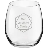 Royal Leerdam Gegraveerde Drinkglas 39cl voor de beste Tante in hexagon