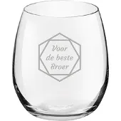 Royal Leerdam Gegraveerde Drinkglas 39cl voor de beste Broer in hexagon