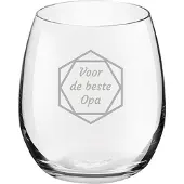 Royal Leerdam Gegraveerde Drinkglas 39cl voor de beste Opa in hexagon