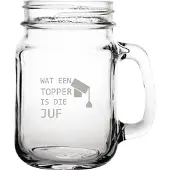 Fusion Gegraveerde Drinkglas 45cl Wat een topper is die juf