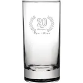 Fusion Gegraveerde Longdrinkglas 28,5cl Papa + mama 20 jaar getrouwd