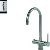 Selsiuz Inox kokend water kraan met titanium single boiler en C-uitloopkraan inox