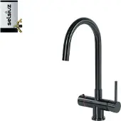 Selsiuz Inox kokend water kraan met combi extra boiler en C-uitloopkraan gunmetal