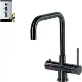 Selsiuz Inox kokend water kraan met combi extra boiler en U-uitloopkraan gunmetal
