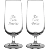 Fusion Gegraveerde bierglas op voet 41cl De Bêste Muoike-De Bêste Omke