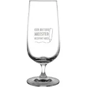 Fusion Gegraveerde bierglas op voet 41cl een betere meester bestaat niet