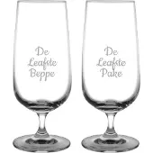 Fusion Gegraveerde bierglas op voet 41cl De Leafste Pake-De Leafste Beppe
