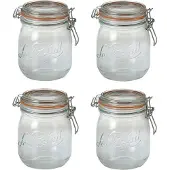 Le Parfait 12x stuks weckpot/inmaakpot met klepdeksel 0.5 liter