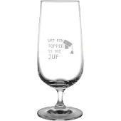 Fusion Gegraveerde bierglas op voet 41cl Wat een topper is die juf