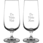 Fusion Gegraveerde bierglas op voet 41cl De Bêste Mem-De Bêste Heit