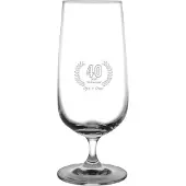 Fusion Gegraveerde Bierglas op voet 41cl Opa + Oma 40 jaar getrouwd