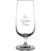 Fusion Gegraveerde bierglas op voet 41cl De Leukste Pake