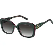 Marc Jacobs Donkergrijze SF Lenzen Teal Groene Zonnebril