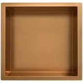 Wiesbaden Demis inbouwnis 30 x 30 x 10 cm geborsteld brons koper