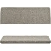 vidaXL Trapmatten 15 st 65x21x4 cm lichtgrijs met rechthoekige rand