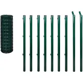 vidaXL Eurohek 10x0,8 m staal groen