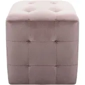 vidaXL Poef 2 st 30x30x30 cm fluweel roze