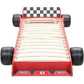 vidaXL Kinderbed met raceauto-design, 90 x 200 cm, rood