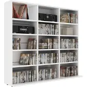vidaXL Cd-kast 100x23x89,5 cm bewerkt hout wit