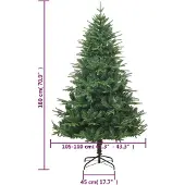 vidaXL Kunstkerstboom 180 cm PVC en PE groen