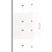 vidaXL Douchewand inklapbaar 120x140 cm ESG wit