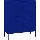 vidaXL Opbergkast 80x35x101,5 cm staal marineblauw