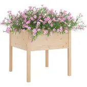 vidaXL Plantenbakken 2 st 70x70x70 cm massief grenenhout
