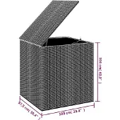vidaXL Tuinbox 100x97,5x104 cm polyetheen rattan grijs