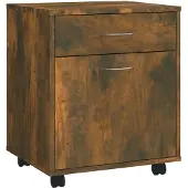 vidaXL Rolkast 45x38x54 cm bewerkt hout gerookt eikenkleurig