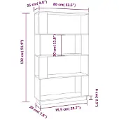 vidaXL Boekenkast/kamerscherm 80x25x132 cm massief grenenhout