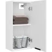 vidaXL Badkamerkast wandgemonteerd 32x20x67 cm wit