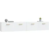 vidaXL Wandkasten 2 st 100x36,5x35 cm bewerkt hout wit