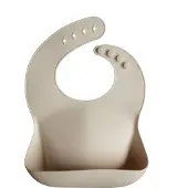 Mushie Slabbetje Met Opvangbakje Shifting Sand