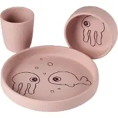 Done by Deer Geschirr-Set - Silikon - 3 Teile - Sea Friends - Pu - - One Size - Geschirr-Sets