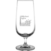 Fusion Gegraveerde bierglas op voet 41cl Amsterdam