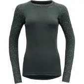 Devold of Norway - Dames thermokleding - Duo Active Merino 205 Shirt W Woods voor Dames van Wol - Maat L - Groen